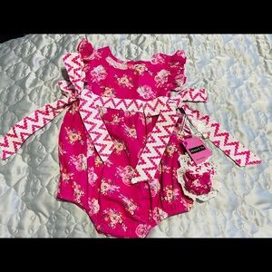 Mustard Pie Romper and Ella hair clip